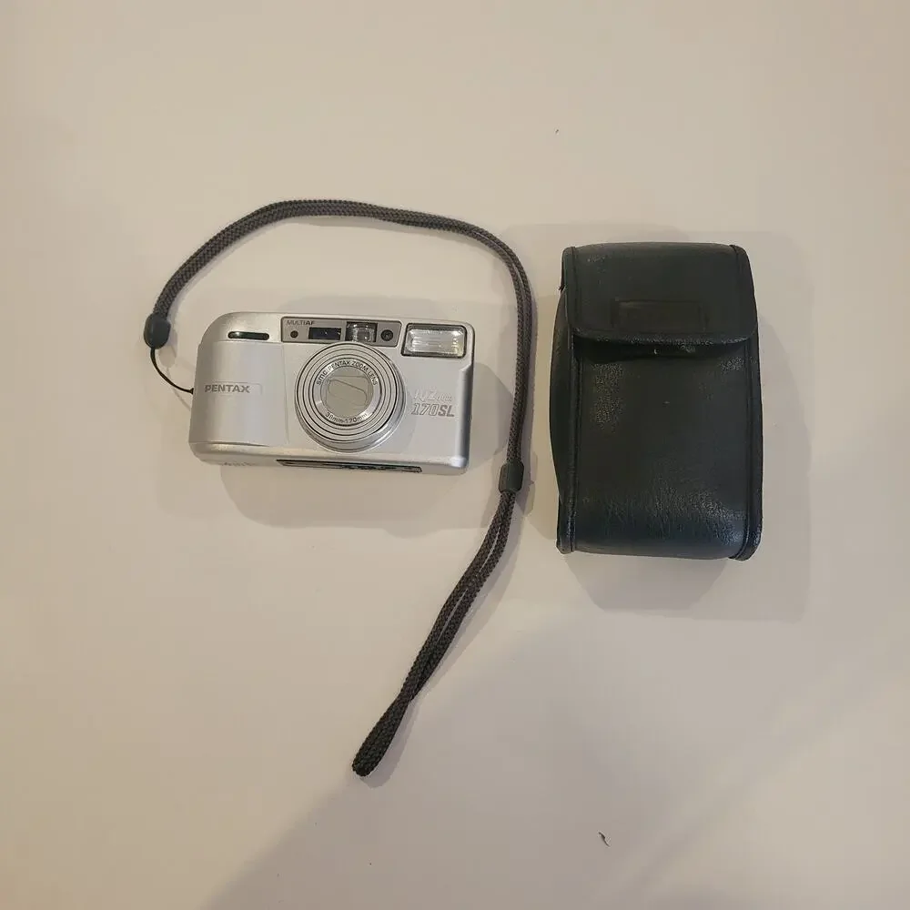 PENTAX IQ Zoom 170SL SMC AF 38-170mm lens film camera with case Tested Works
